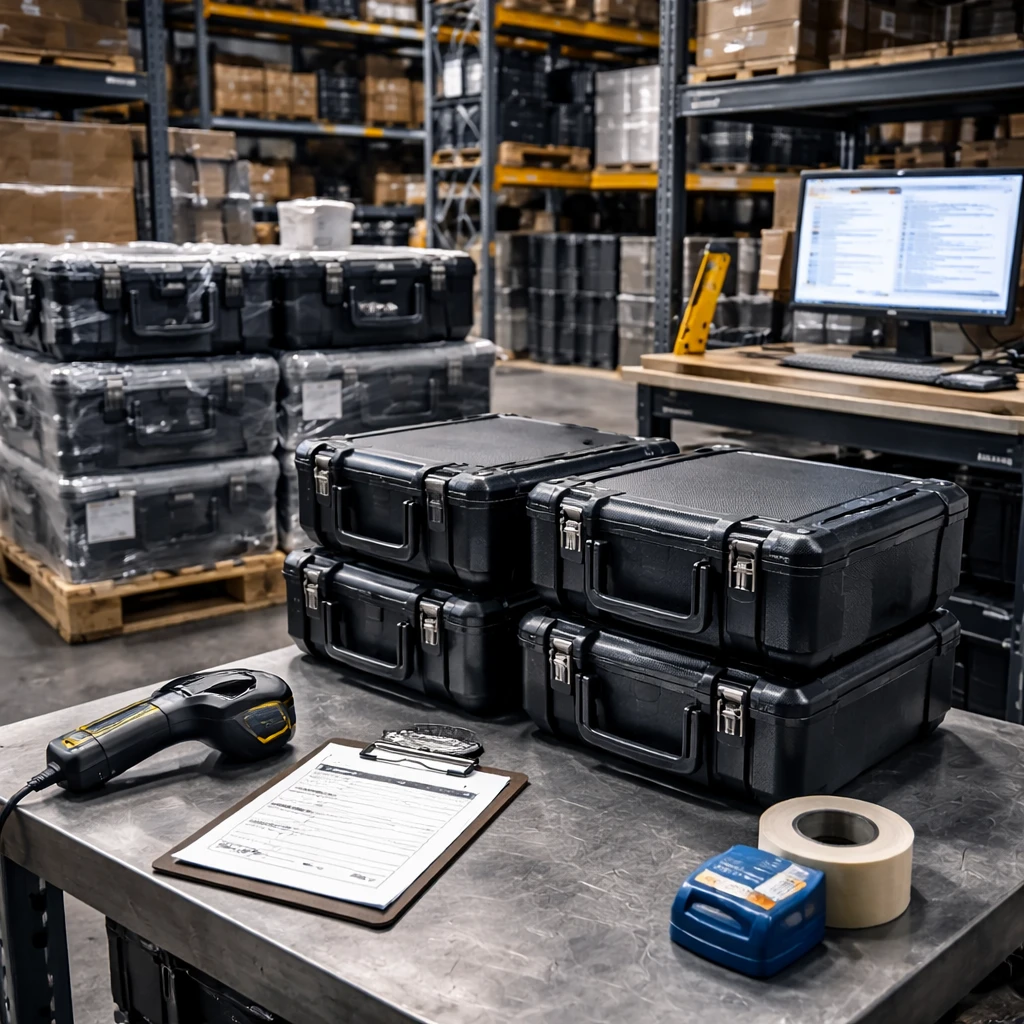 Serienbereitstellung von Koffern